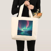 IJslandse Aurora Grote Tote Bag (Voorkant (product))