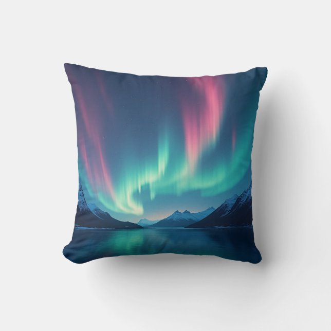 IJslandse Aurora Kussen (Voorkant)