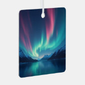 IJslandse Aurora Metalen Ornament (Voorkant Rechts)