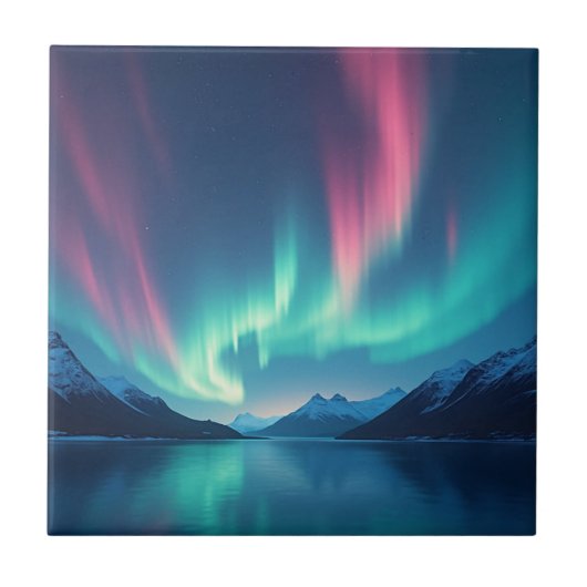IJslandse Aurora Tegeltje (Voorkant)