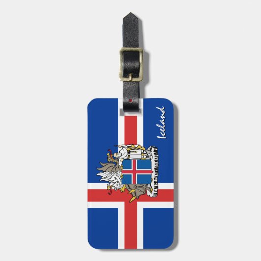 IJslandse Bagagelabels, patriottische IJslandse vl Bagagelabel (Voorkant verticaal)