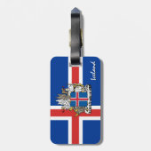 IJslandse Bagagelabels, patriottische IJslandse vl Bagagelabel (Achterkant verticaal)