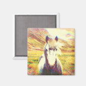 IJslandse digitale kunst Magneet (Voorkant / Achterkant)