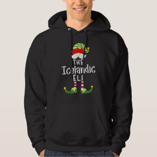 IJslandse Elf Groep Kerst Pyjama Party Hoodie