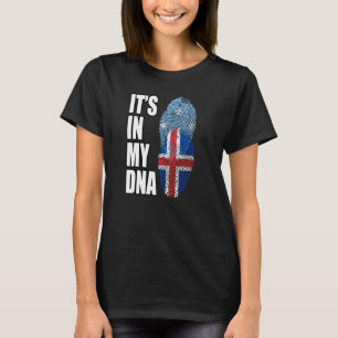 IJslandse en Micronesische mix DNA-erfgoedvlag T-shirt