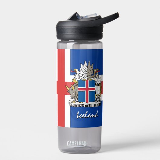 IJslandse fles, patriottische vlag Waterfles (Links)