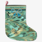 IJslandse Flow Christmas Folk Art (gepersonaliseer Grote Kerstsok (Voorkant)