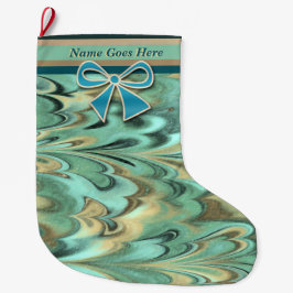 IJslandse Flow Christmas Folk Art (gepersonaliseer Grote Kerstsok