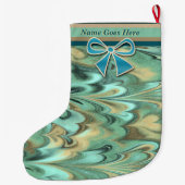 IJslandse Flow Christmas Folk Art (gepersonaliseer Grote Kerstsok (Achterkant)
