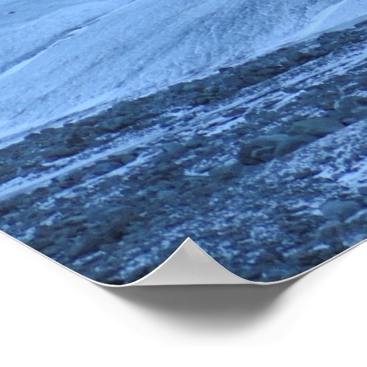 IJslandse gletsjer Poster (Hoek)