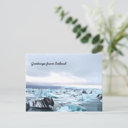 IJslandse gletsjerlagune Briefkaart (Staand voorkant)
