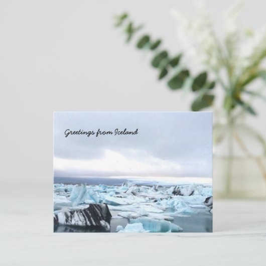 IJslandse gletsjerlagune Briefkaart (Staand voorkant)