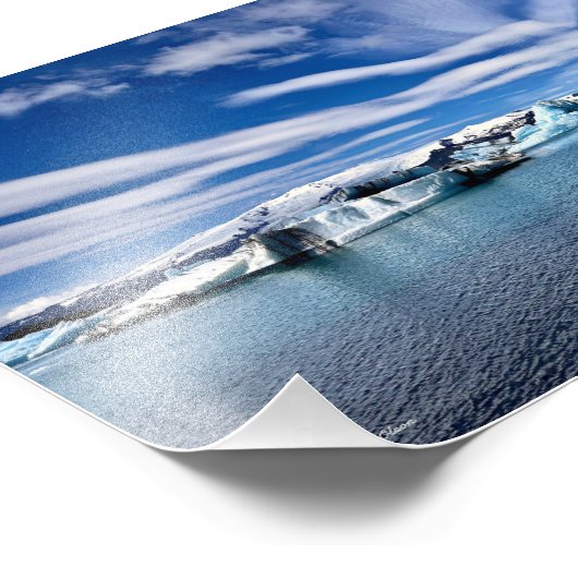 IJslandse gletsjerlagune Foto Afdruk (Hoek)