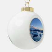 IJslandse gletsjerlagune - keramische kerstversier Keramische Bal Ornament (Links)