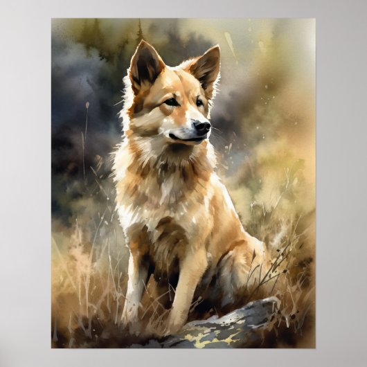 IJslandse herdershond Art Print Poster (Voorkant)