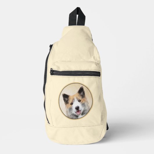 IJslandse herdershond schildert tan originele hond Sling Bag (Voorkant)