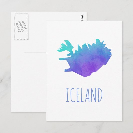 IJslandse kaart (Voorkant / Achterkant)