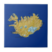 IJslandse Kaart Tegeltje (Voorkant)