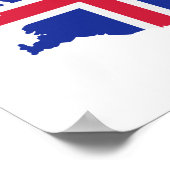 IJslandse kaartvlag Poster (Hoek)