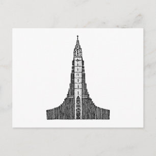 IJslandse kathedraal (Hallgrimskirkja) Briefkaart