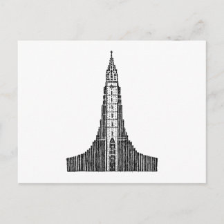 IJslandse kathedraal (Hallgrimskirkja) Briefkaart