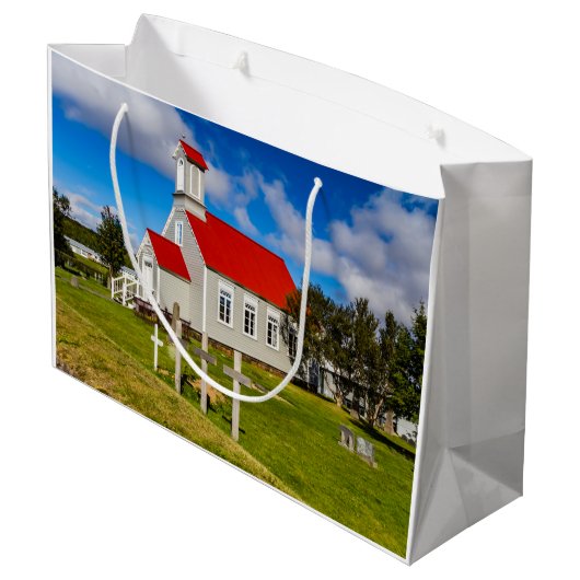 IJslandse kerk Groot Cadeauzakje (Achterkant Gekanteld)