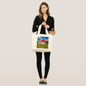 IJslandse kerk Grote Tote Bag (Voorkant (model))