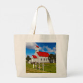 IJslandse kerk Grote Tote Bag (Achterkant)