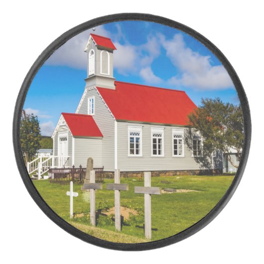IJslandse kerk Hockey Puck (Voorkant)
