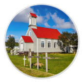 IJslandse kerk Keramische Knop (Voorkant)