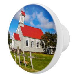 IJslandse kerk Keramische Knop
