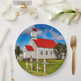 IJslandse kerk Papieren Bordje