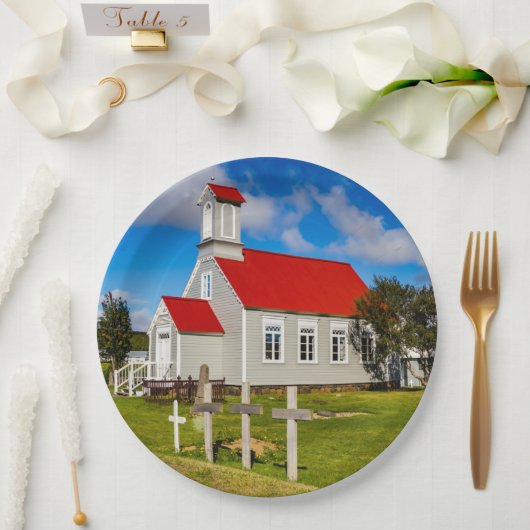 IJslandse kerk Papieren Bordje (Huwelijk)