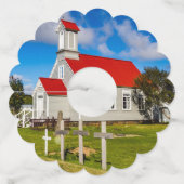 IJslandse kerk Wijnglaslabel (Achterkant)