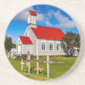 IJslandse kerk Zandsteen Onderzetter (Voorkant)
