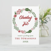 IJslandse kerst, aangepast Feestdagenkaart (Staand voorkant)