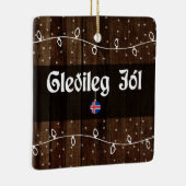 IJslandse kerst, Gleðileg jól Keramisch Ornament (Rechts)