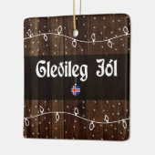 IJslandse kerst, Gleðileg jól Keramisch Ornament (Links)