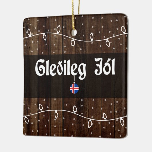 IJslandse kerst, Gleðileg jól Keramisch Ornament (Links)