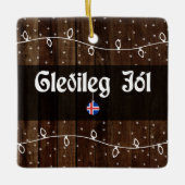 IJslandse kerst, Gleðileg jól Keramisch Ornament (Voorkant)