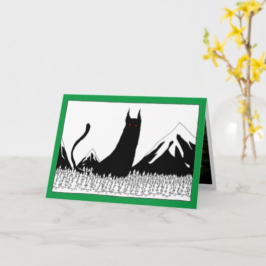 IJslandse Kerstkat Kaart (Gele Bloem)