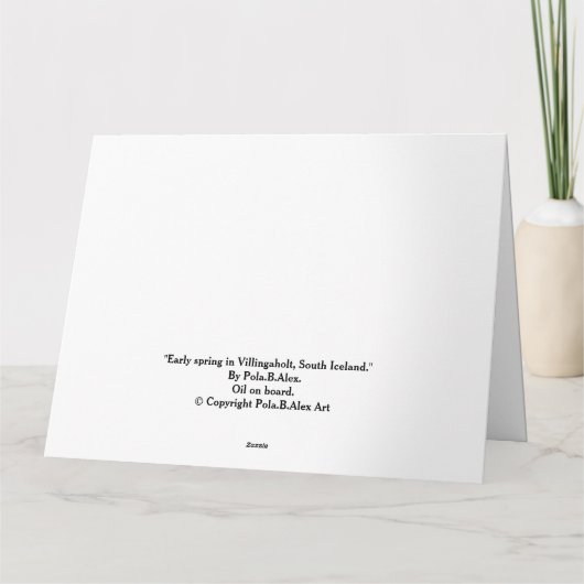 IJslandse kerstkunst door Pola.B.Alex Kaart (Achterkant)