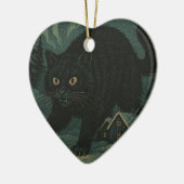 IJslandse Kerstmis jul Kat Keramisch Ornament (Links)