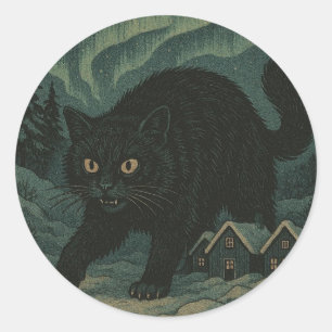 IJslandse Kerstmis jul Kat Ronde Sticker