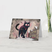 IJslandse Kerstmis Jule Cat Kaart (Voorkant)