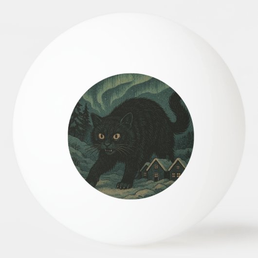 IJslandse Kerstmis julkat  Pingpongbal (Voorkant)