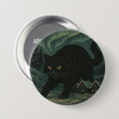 IJslandse Kerstmis julkat  Ronde Button 7,6 Cm (Voorkant /achterkant)