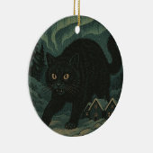 IJslandse Kerstmis Yule Kat Keramisch Ornament (Rechts)