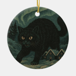 IJslandse Kerstmis Yule Kat Keramisch Ornament
