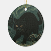 IJslandse Kerstmis Yule Kat Keramisch Ornament (Links)
